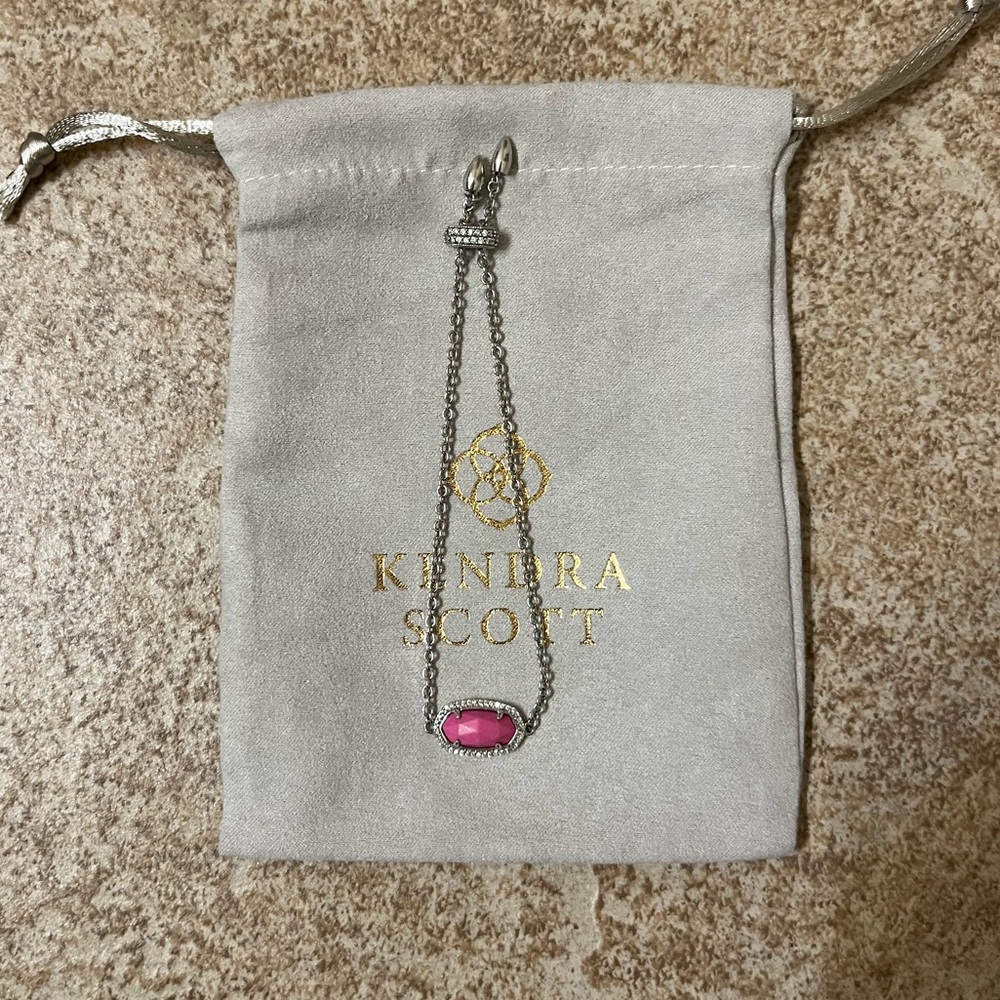 Kendra Scott pink and silver Elaina Lux bracelet